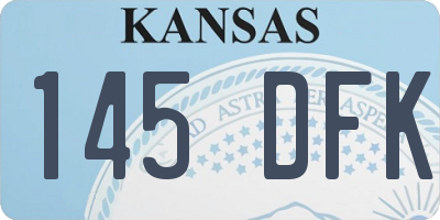 KS license plate 145DFK