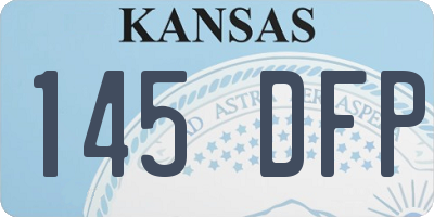 KS license plate 145DFP