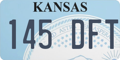 KS license plate 145DFT