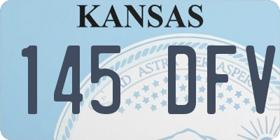 KS license plate 145DFV