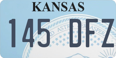 KS license plate 145DFZ
