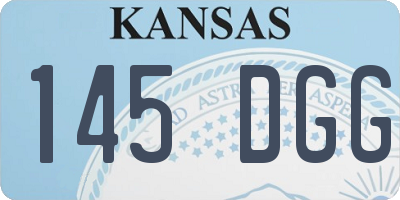 KS license plate 145DGG