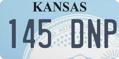 KS license plate 145DNP