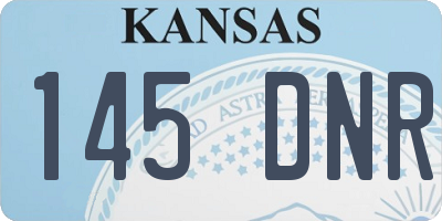 KS license plate 145DNR