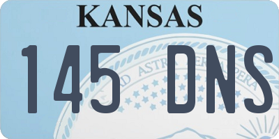 KS license plate 145DNS