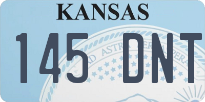 KS license plate 145DNT