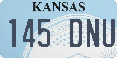 KS license plate 145DNU