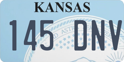 KS license plate 145DNV