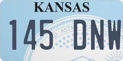 KS license plate 145DNW