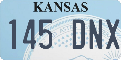 KS license plate 145DNX