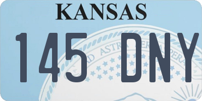 KS license plate 145DNY