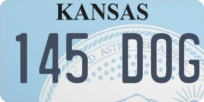 KS license plate 145DOG