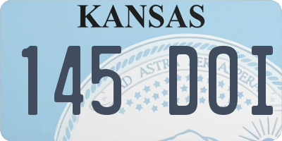 KS license plate 145DOI