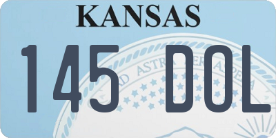 KS license plate 145DOL