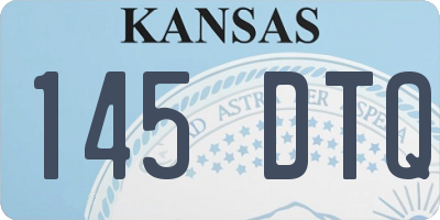 KS license plate 145DTQ