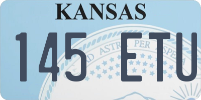 KS license plate 145ETU