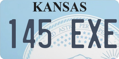 KS license plate 145EXE
