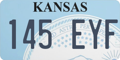 KS license plate 145EYF