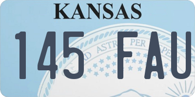 KS license plate 145FAU