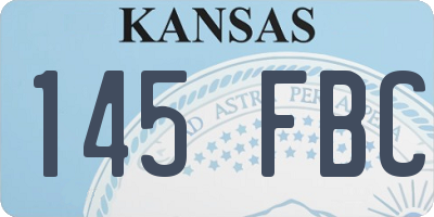 KS license plate 145FBC