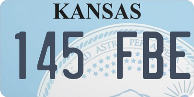 KS license plate 145FBE