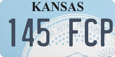 KS license plate 145FCP