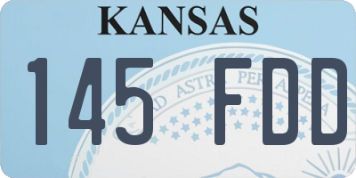 KS license plate 145FDD