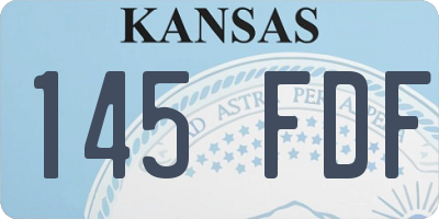 KS license plate 145FDF