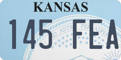 KS license plate 145FEA