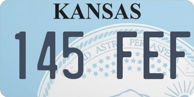 KS license plate 145FEF