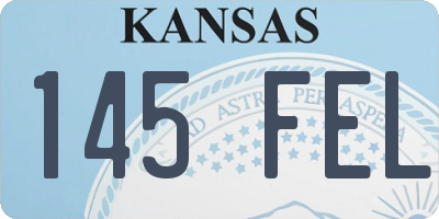 KS license plate 145FEL