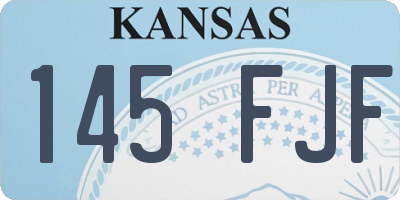 KS license plate 145FJF