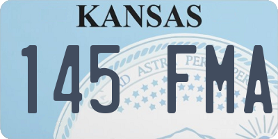 KS license plate 145FMA