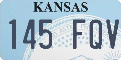 KS license plate 145FQV