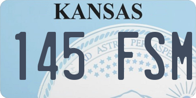 KS license plate 145FSM