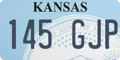 KS license plate 145GJP