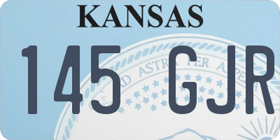 KS license plate 145GJR