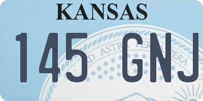 KS license plate 145GNJ