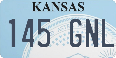 KS license plate 145GNL
