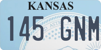 KS license plate 145GNM