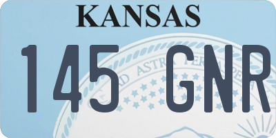 KS license plate 145GNR