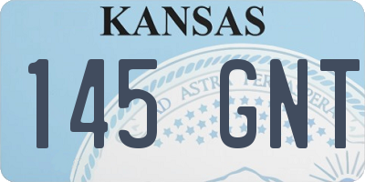 KS license plate 145GNT