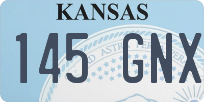 KS license plate 145GNX