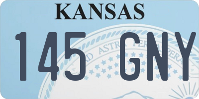 KS license plate 145GNY