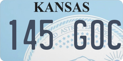 KS license plate 145GOC