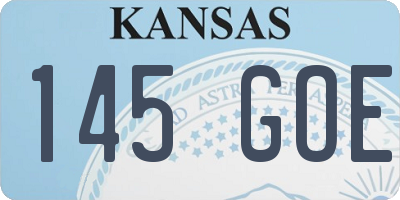 KS license plate 145GOE