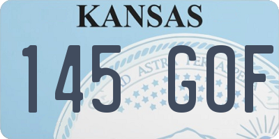 KS license plate 145GOF