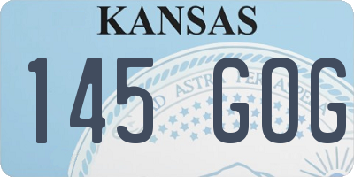 KS license plate 145GOG