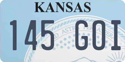 KS license plate 145GOI