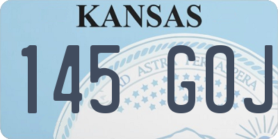 KS license plate 145GOJ